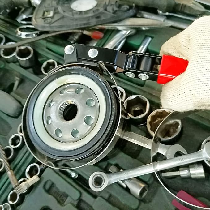 4PCS Oil Filter Wrench Set Truck Swivel Gripper, 180-Degree Swivel for Improved Access, Automatically Tightens on Filter