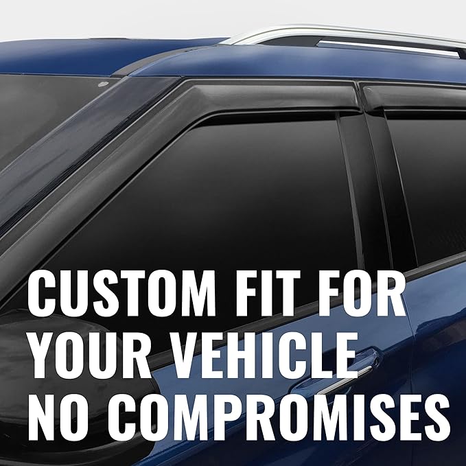 Auto Ventshade [AVS] Outside Mount Rain Guards for 1999 - 2004 Jeep Grand Cherokee; 2004 Ford Ecosport (Brazil) | Window Vent Visors, 4 pcs. - Smoke | 94650