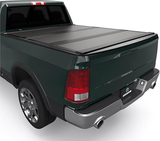 AUTOSAVER88 Low-Profile Hard Tri Fold Truck Bed Tonneau Cover Fit for Ram 1500 New Body Style 2019-2026 with 5.7ft Bed Without Rambox