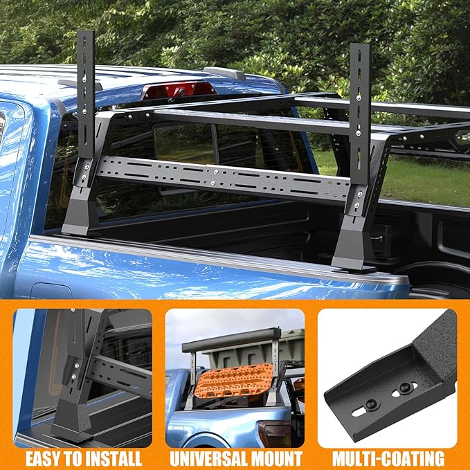 Universal Overland Truck Bed Rack Mounting Brackets for Ford F-Series, for Ram 1500/2500/3500, for Tacoma, for Frontier, for Gladiator JT,for Ranger, for Colorado & Canyon, Silverado & GMC Serria