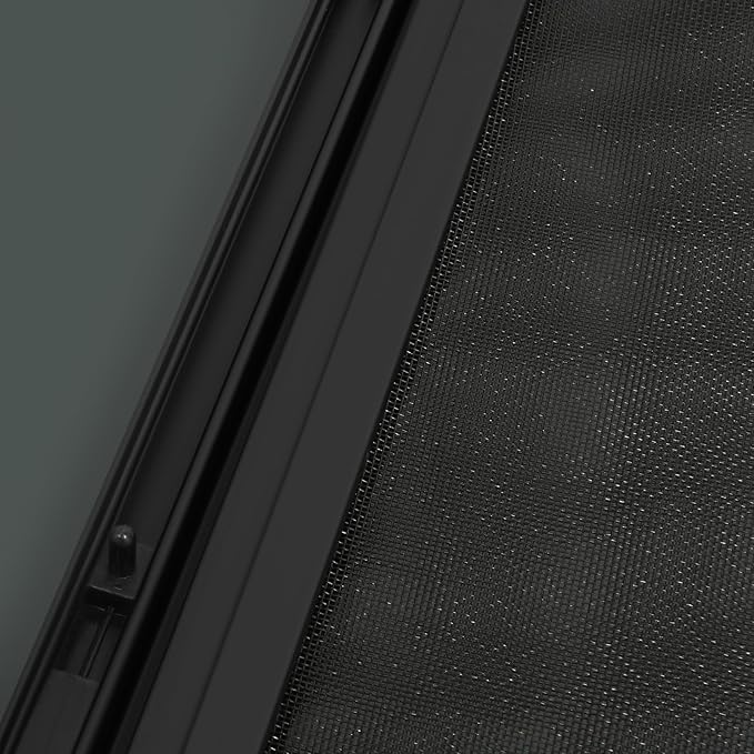 2PCs RV Window, Teardrop Horizontal Slide Black RV Window, Vertical Sliding RV Window 15" W x 22" H Horizontal Sliding Window Camper Trailer Window Horizontal Sliding Replacement Glass W/Trim Ring