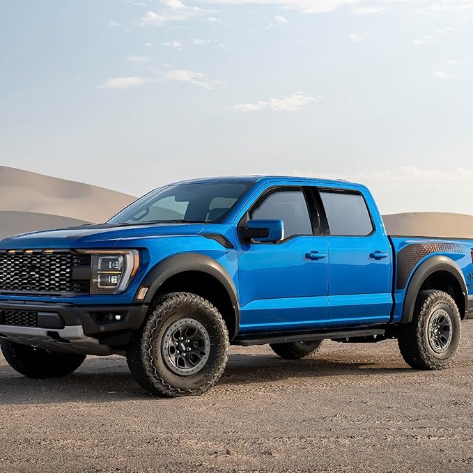 Nilight Durable Rain Guards for Ford F150 Super Crew 2009-2014,F150 SVT Raptor 2010 2011 2012 2013 2014,Vent Window Visors,Window Deflectors-4PCS