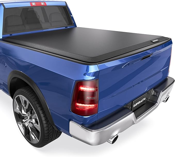 Roll-Up Soft Vinyl Truck Bed Tonneau Cover Fleetside Compatible with 2019 2020 2021 2022 2023 2024 2025 Ram 1500 New Body No RamBox On Top (6.4/6.5 FT Feed Bed)