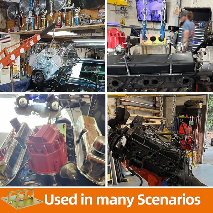 Engine Lifting Plate Bracket Motor Engine Lifting Bracket Carb Carburetor Hoist SBC BBC Fit for Chevy Ford