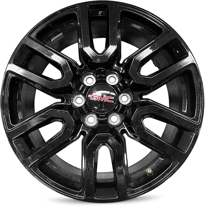 For 2019-2025 GMC Sierra 1500 20 Inch Painted Black Alloy - Genuine OEM Take-Off Rim - Road Ready Truck Wheel