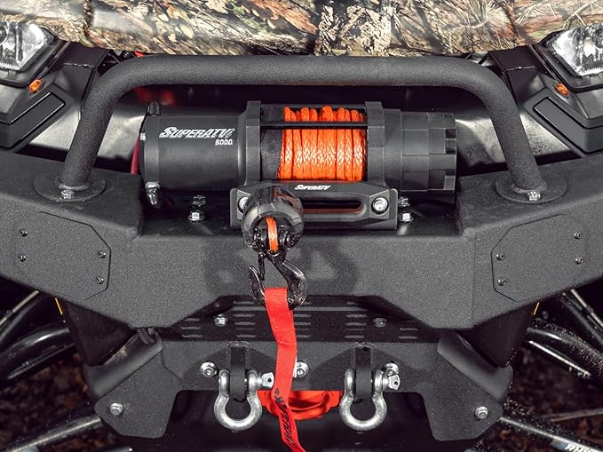 SuperATV 50 ft. Synthetic Winch Rope Replacement - for 4500, 5000, or 6000 lb. Winch - Orange