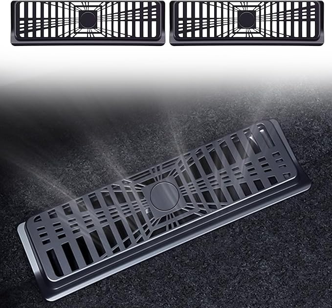 Backseat Floor Air Vent Cover for Tesla Model Y Juniper 2025 2026 Launch Series Accessories Air Flow Vent Grille Protection, Rear Under Seat Air Conditioning Outlet Grille Protector