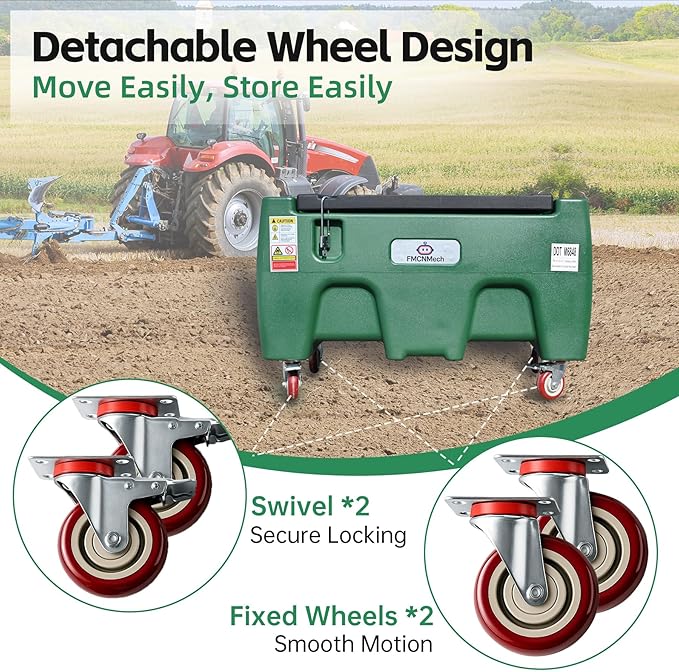 40 Gallon Portable Fuel Transfer Tank with 12V Electric Pump, 3.7 GPM Flow Rate HDPE Fuel Container with Wheels, Gasoline Diesel Kerosene Fuel Storage Tank for Farm, Truck, Boat, and Construction Use