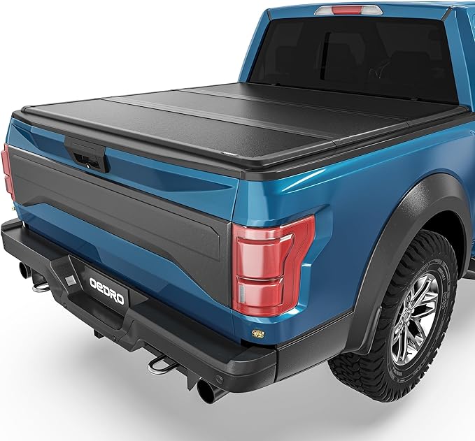OEDRO FRP Hard Tri-fold Tonneau Cover Fold Truck Bed Covers Compatible with 2015-2025 Ford F150 F-150 with 5.5 Feet Bed
