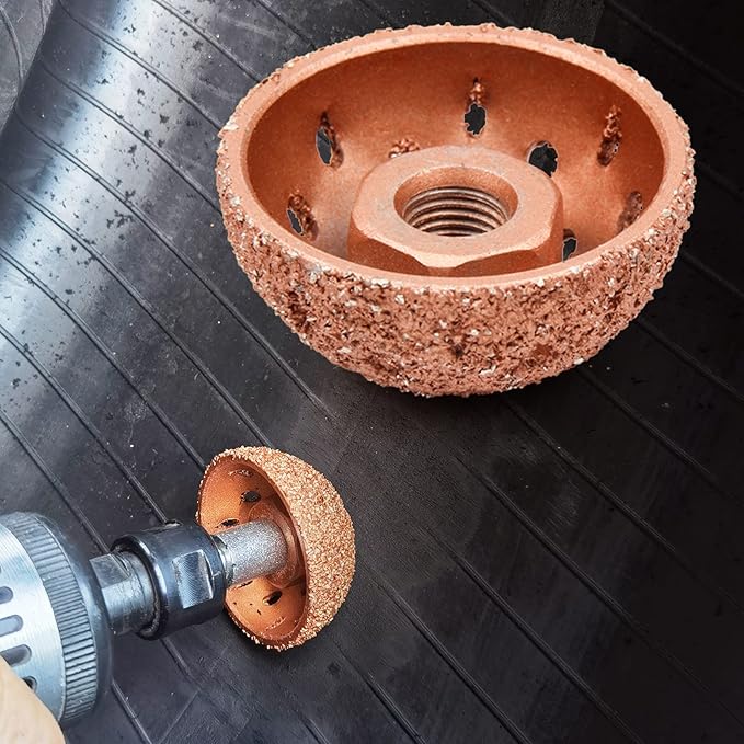 Tire Repair Patch Tools - 42mm Tungsten Steel Buffing Wheel & Tire Patch Roller Scraping Cutter Kit