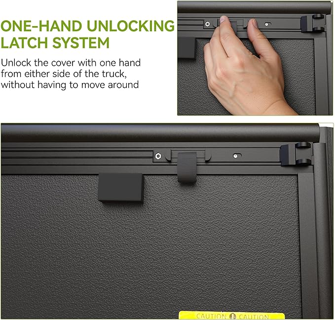 AUTOSAVER88 Low-Profile Hard Tri Fold Truck Bed Tonneau Cover Fit for Ford F-150 F150 2015-2026 with 5.5ft Bed