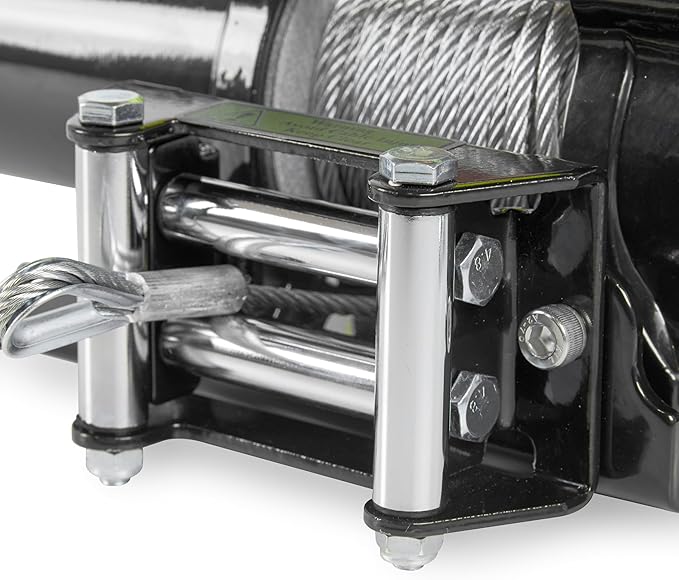 Warrior Winches Ninja 2500 lbs - Premium 12V Electric ATV/UTV Winch with Steel Cable, Compact and Powerful 12 Volt ATV Winch - Comes with Wireless Remote - Perfect for ATV, UTV, Boat, Trailer