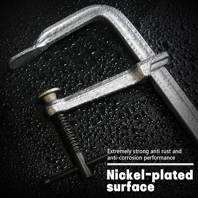 2-Pack 12-Inch Heavy-Duty F-Clamps for Welding, Woodworking & Metalworking – 550 lbs Load Capacity, 3 Inch Throat Depth, All-Steel Construction (2-Pack - 12 Inch - 3 Inch)