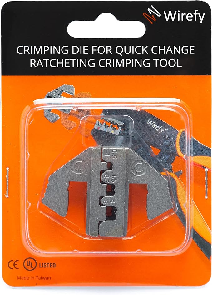 Wirefy Open Barrel Terminal Die 20-10 AWG | Replacement Die for Wirefy Crimping Tool | Compatible with OEM, Molex, Delphi, AMP, Deutsch Terminals