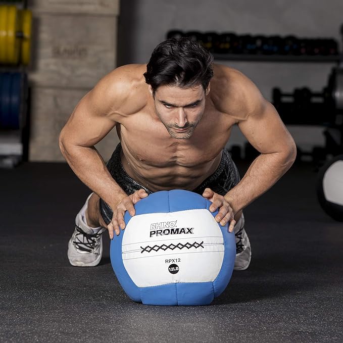 Champion Sports RPX16 Rhino Promax Slam Balls, 16 lb, Soft Shell with Non-Slip Grip, Medicine Wall Exercise Ball for Weightlifting, Plyometrics, Cross Training, & Home Gym Fitness