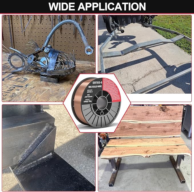 ER70S-6 .030-Inch on 33-Pound Spool Carbon Steel Mig Solid Strong ABS Plastic Spool Welding Wire (0.030-Inch 33 LB)