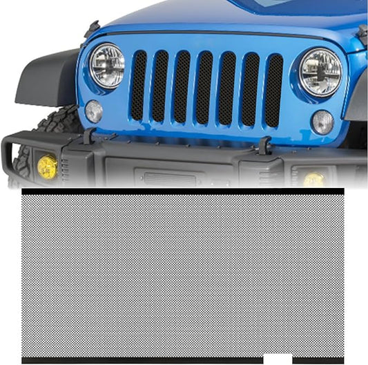 moveland Grill Insert for Jeep - Aluminum Alloy Mesh Grill Insert Screen Compatible with 2007-2018 Jeep Wrangler JK JKU