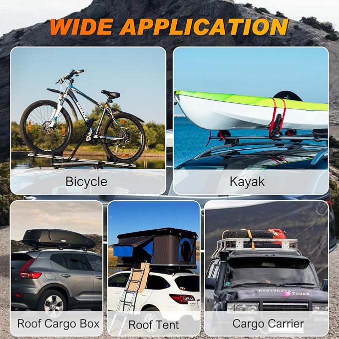 Nilight Roof Rack Cross Bars Fit for Toyota RAV4 2019 2020 2021 2022 2023 Aluminum Rails Crossbars with Anti-Theft Lock for Rooftop Cargo Carrier Luggage Kayak Bike (not for Adventure/TRD Off-Road)