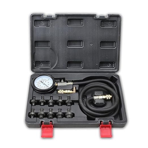 Oil Pressure Tester Kit 0-140 PSI, Professional Engine Oil Pressure Gauge Diagnostic Tool for Cars, Trucks, ATVs, Motorcycles - Universal Fit, Accurate Measurement