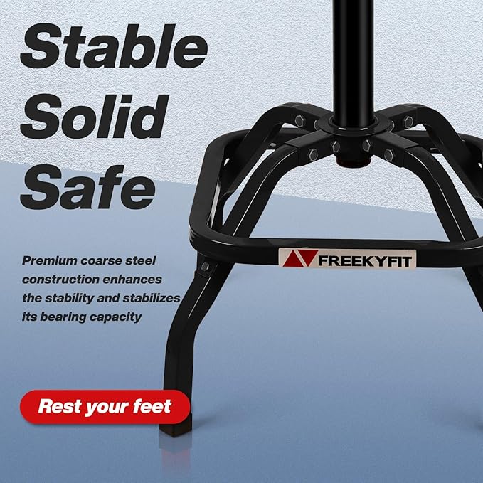 Shop Stool with Backrest, Mechanic Garage Stool for Workshop, Adjustable Shop Stools Chair, Padded Workbench Stools for Men Women, 300 LBS Capacity, 360° Swivel PVC Seat, Heavy Duty, Pink