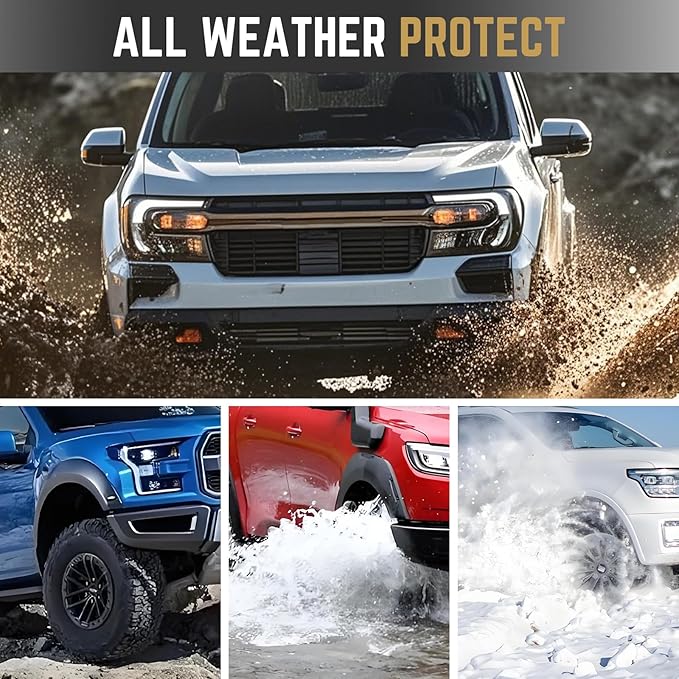 RMOURTEKK Mud Flaps for Ford Maverick 2025 2024 2023 2022 Accessories Front & Rear Mud Guards Splash(Set for 4 Pcs) No Drilling Required