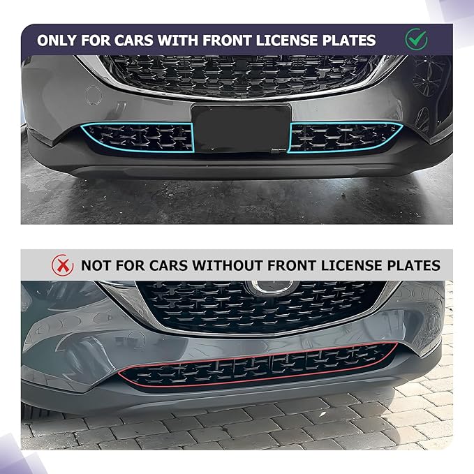 LUWU Front Grill Mesh Compatible With 2022 2023 2024 2025 Mazda CX-5 Front Mesh Grill Inserts Trims Front Mesh Grille Cover Guard for 2024 2025 Mazda CX5 Car Exterior Accessories ABS Material, 2PCS