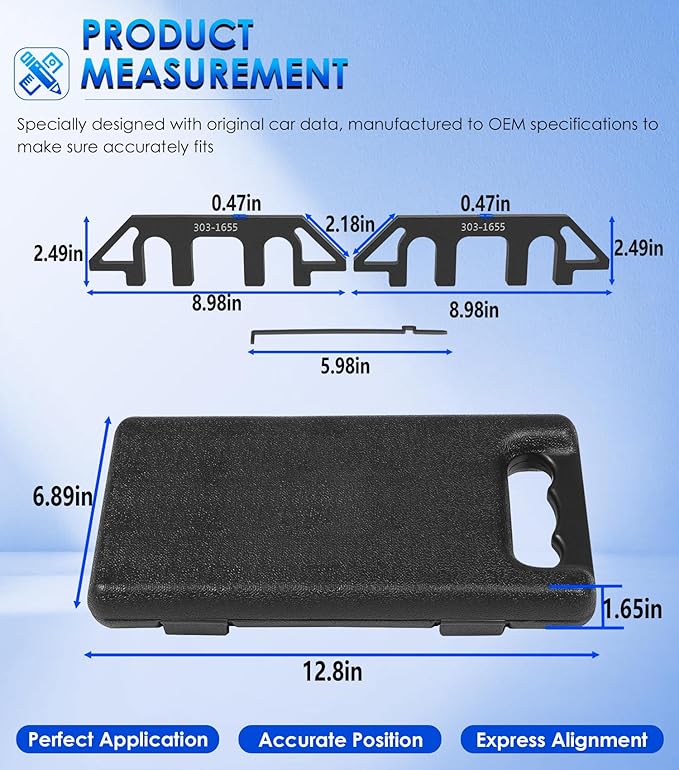 303-1655 Camshaft Holding Alignment Timing Tool for Ford 3.5L EcoBoost Upgraded GT F-150 Expedition Lincoln Navigator, with 303-1530 Chain Tensioner