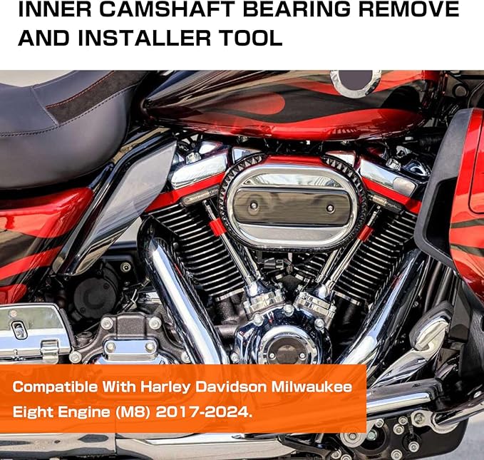 BHB Inner Cam Bearing Installer Tool Remover Puller Tool Compatible with Harley Davidson Milwaukee Eight Engine 2017-2024, Inner Camshaft Bearing Removal and Install Tool M8