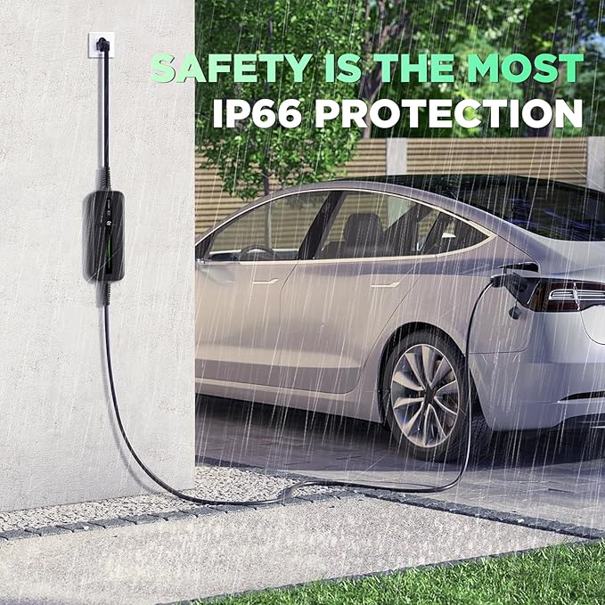 Level 1 EV Charger, Electric Vehicle Portable Charger with 20FT Cable, Home Electric Vehicle Charging Station, 110V 15A, NEMA5-15P SAE J1772