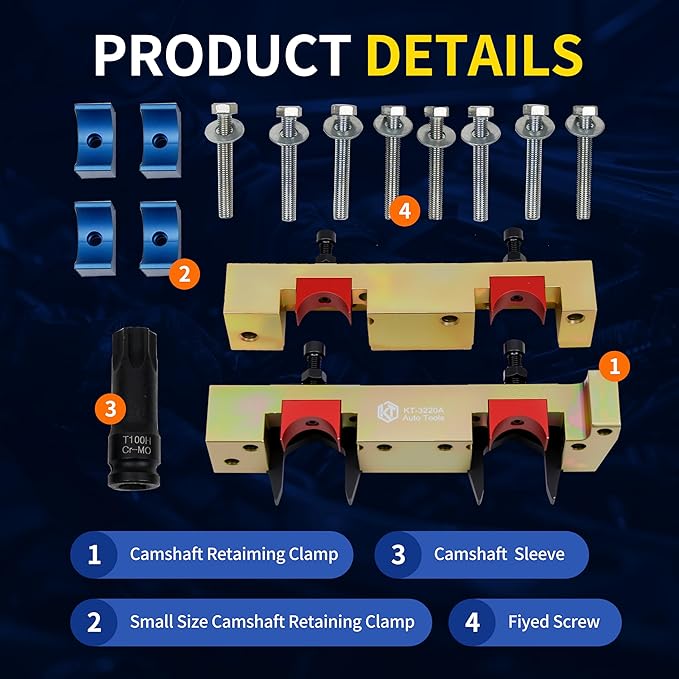 Engine Timing Tool Kit Compatible with Mercedes Benz M133 M270 M274, 15PCS Camshaft Locking Alignment Timing Tools Set with Carrying Case & Gloves