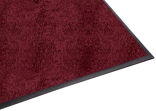 Guardian Platinum Series Indoor Wiper Floor Mat, Rubber with Nylon Carpet, 6'x7', Burgundy