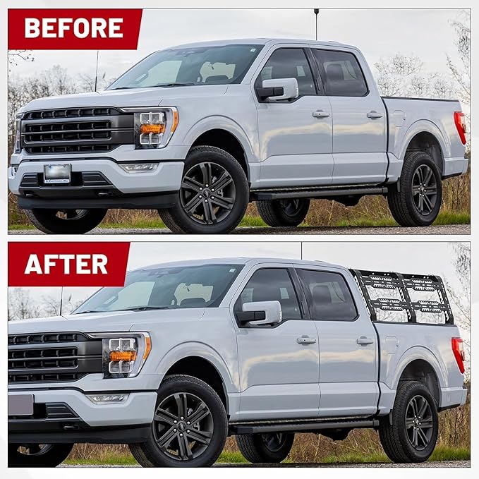 Overland Bed Rack for Full Size Truck 22.5" Bed Rack Compatible with Ford/Dodge Ram/Nissan Titan/19-25 Silverado/Sierra/Tundra, Overland Bed Rack Truck Bed Racks.