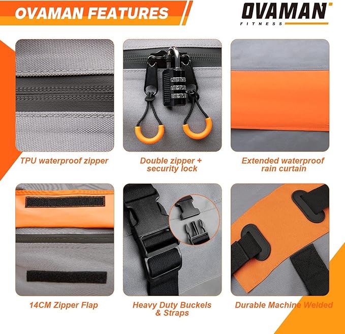 Car Rooftop Cargo Carrier Bag – 23 Cubic Feet Waterproof Heavy Duty 900D Roof Bag for All Vehicles SUV with/Without Roof Rack, Car Storage Bag with Anti-Slip Mat, 6 Hooks & Luggage Lock