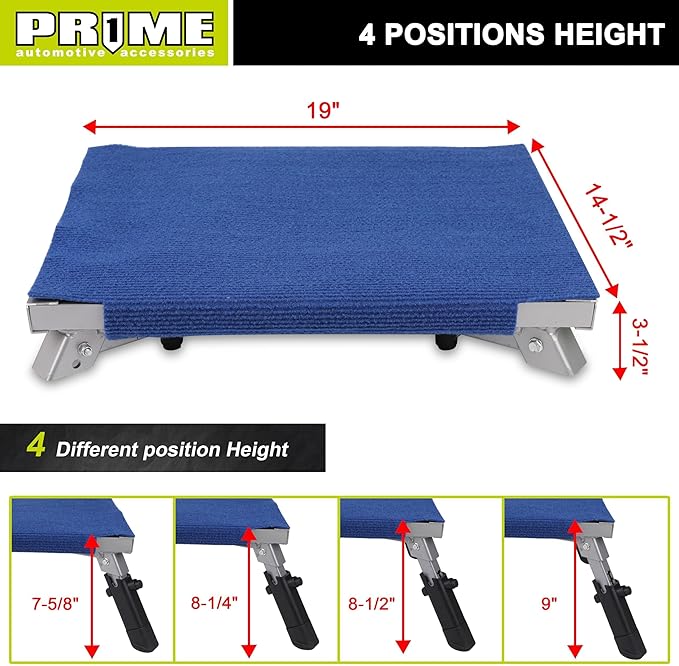 PR1ME Safety RV Steps, 19" x 14.5" Extra Large RV Step Stool with Glow, Camper Step Stool, Non-Slip Folding Step Stool and Ladder for RV, with 100% Polyester Step Rug RV Stair Cover, Up to 600lbs