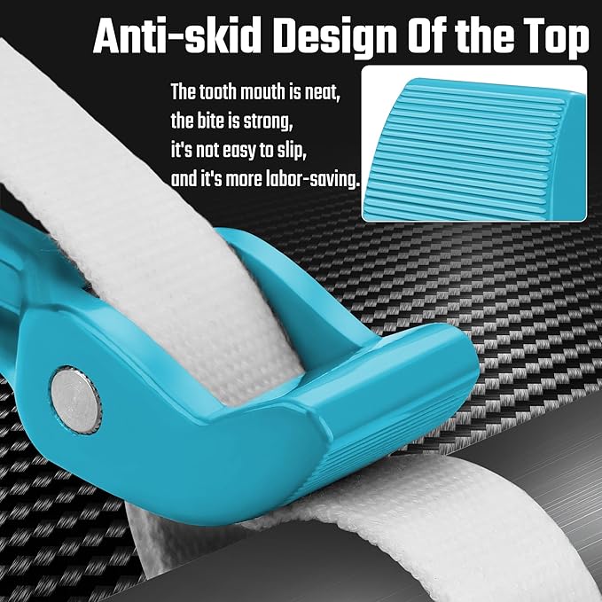 DURATECH Strap Wrench 12" Handle, Adjustable Nylon Strap Pipe Wrench, Oil Filter Strap Opener Wrench,Blue