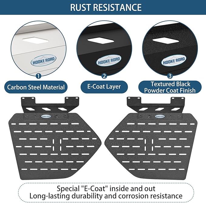 Hooke Road GX460 Rear Window Storage Molle Panel Kit for 2010-2023 Lexus GX460, Lightweight Steel Cargo Rack - Pair