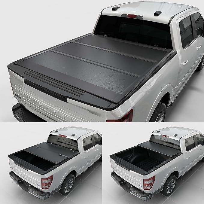 Low Profile Hard Folding Truck Bed Tonneau Cover Fits 2015-2026 Ford F-150 6.5' Bed (78")