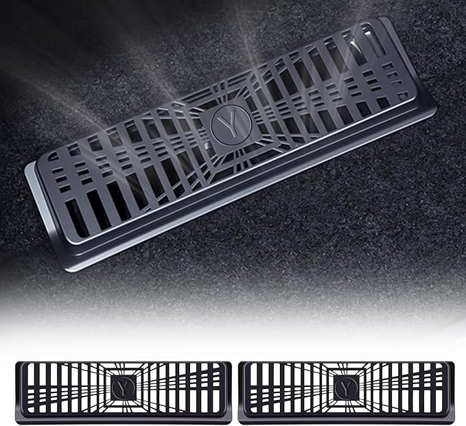 Backseat Floor Air Vent Cover for Tesla Model Y Juniper 2025 2026 Launch Series Accessories Air Flow Vent Grille Protection, Rear Under Seat Air Conditioning Outlet Grille Protector