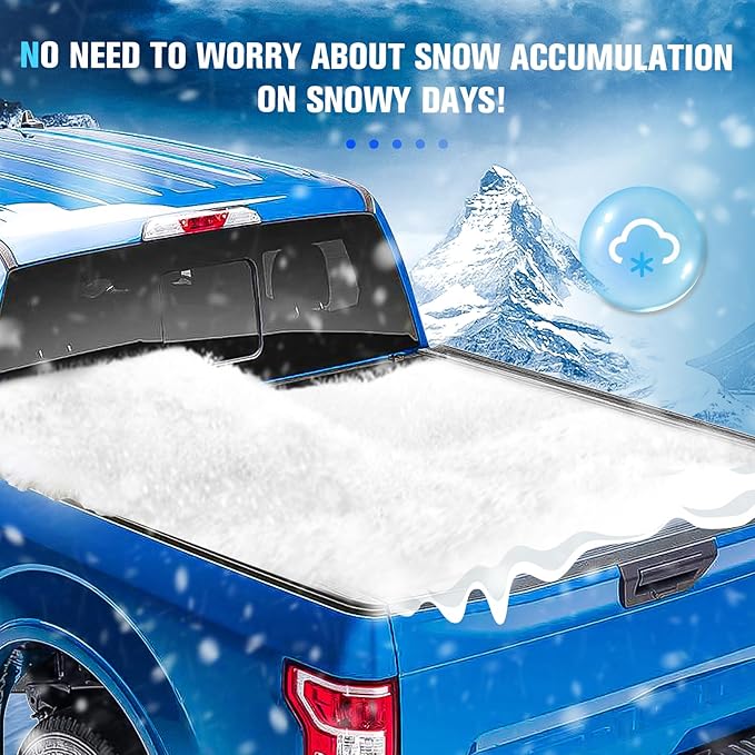 8Ft Soft Roll Up Truck Bed Tonneau Cover for 99-06 Chevy Silverado/GMC Sierra 1500 2500 HD, 01-06 Silverado Sierra 3500, 2007 Classic Body, 8 Ft (96") Bed Fleetside, Waterproof and Easy Installation