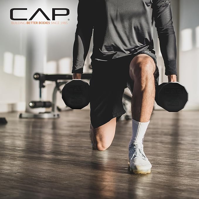 CAP Barbell Coated Dumbbell Weight | Multiple Options Pairs & Sets