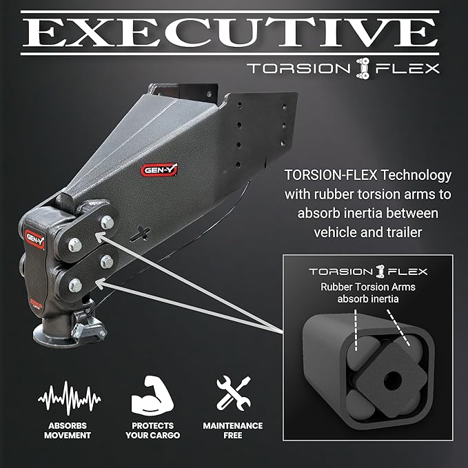 GEN-Y Hitch Fifth Wheel to Gooseneck SnapLatch Coupler - 1,500 LBS - 4,500 LBS Pin Weight Range - 30K LBS Towing Capacity - Compatable with 2 5/16" Gooseneck Ball - Silver