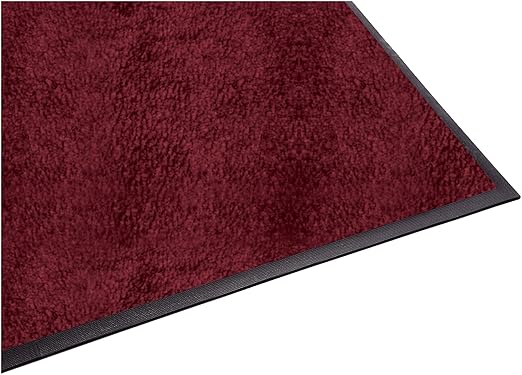 Guardian Platinum Series Indoor Wiper Floor Mat, Rubber with Nylon Carpet, 2'x7', Burgundy