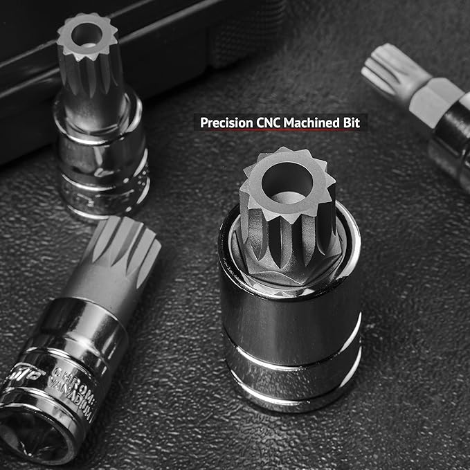EPAuto 10-Piece XZN Triple Square Spline Bit Socket Set
