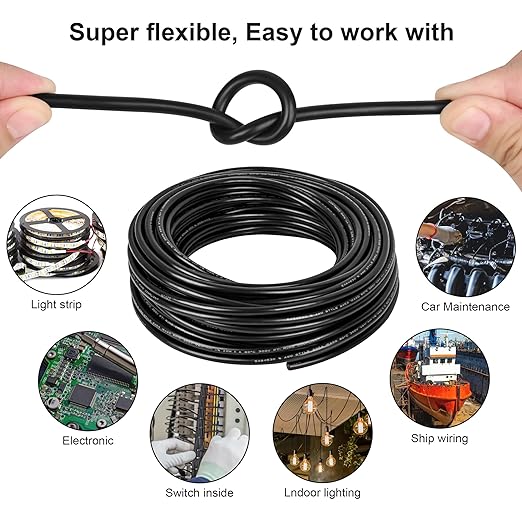14 Gauge Wire 3 Conductor,14 AWG Electrical Wire Stranded PVC Cord Oxygen-Free Copper Cable,200FT 3 Core Pure Copper Flexible Cable Wire for LED Lamp Lighting Strips Automotive (14AWG-3C, 200FT)…