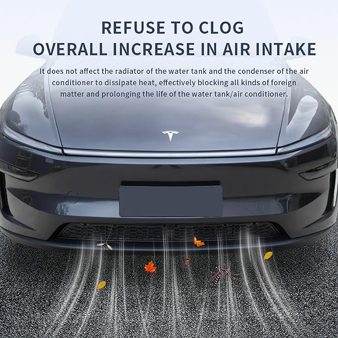 Grille Mesh Insert for Tesla Model Y Juniper 2025 2026,Detachable Front Air Vent Cover Guard with Insect Protection Replacement for Model Y Juniper Accessories