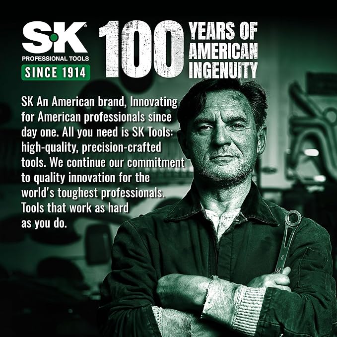 SK Combination Wrench Set, SAE 1/4" to 1-1/4", Metric 6 to 32mm, 42-Piece, SuperKrome Finish, Premium CR-V Construction, with Rolling Pouch