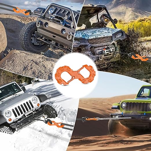 Nilight S-Shape Shackle, Quick Release Tow Hook for Winch Cable Ropes, 33,000 lbs Heavy Duty for Off-Road Recovery, Towing Extension, Tree Saver, Winch Shackle, Forged Steel, Orange