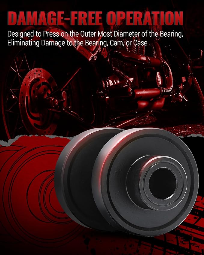 Motorcycle Wheel Bearing Puller Tool Kit Compatible with Most Harley Davison Motorcycles from 2000, Wheel Bearing Removal and Installation Tool for 3/4" 1" 25mm Bearings