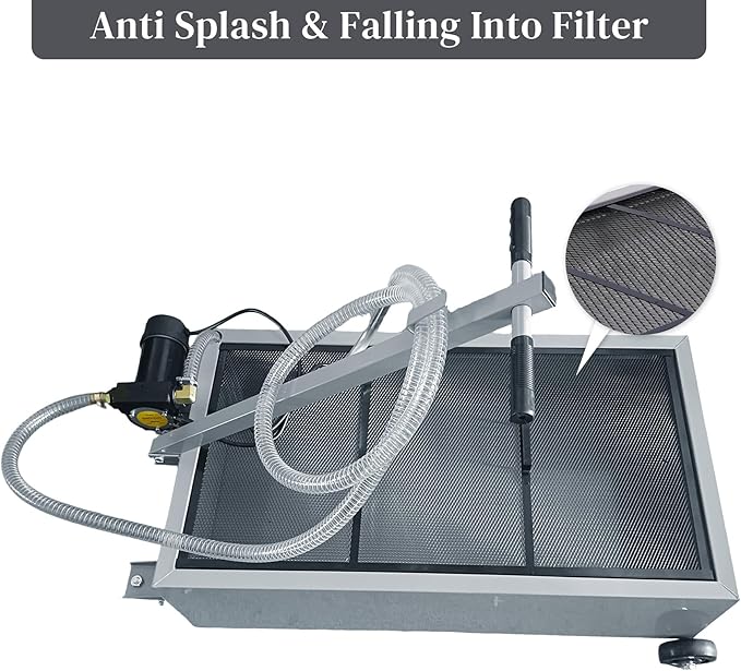 25 Gallon Oil Drain Pan with Electric Pump, Low-Profile Oil Pans for Changing Oil, T-Handle and J-Hook Makes Drain Easier, Gray