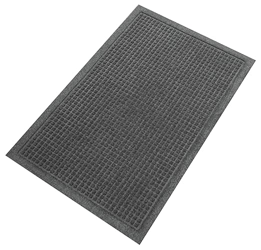 Guardian EcoGuard Indoor Wiper Floor Mat, Recycled Plactic and Rubber, 4'x10', Charcoal